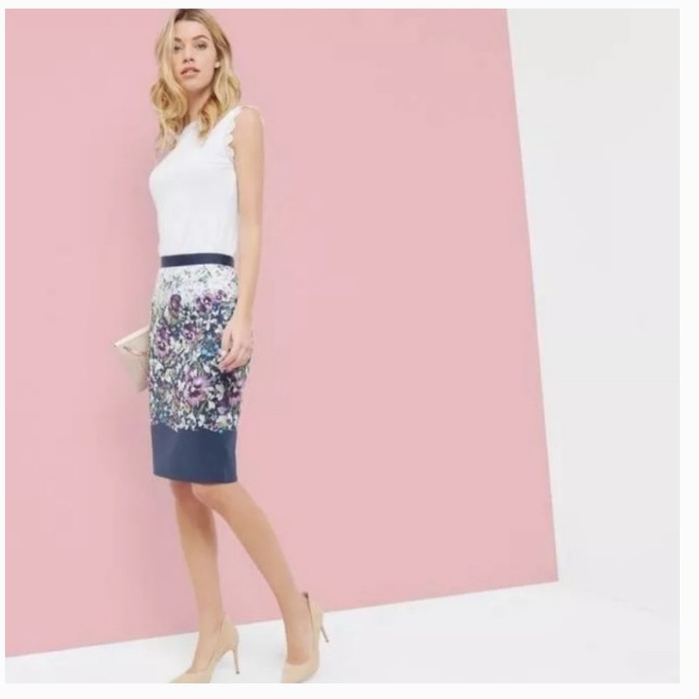 Ted Baker Carpi Enchantment Floral Pencil Skirt size 2